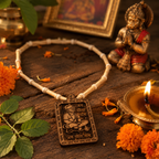 Tulsi Kanthi Mala with Hanuman Ji Pendant | 100% Natural Tulsi Wood | BatchSure™ Certified
