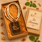 Tulsi Kanthi Mala with Hanuman Ji Pendant | 100% Natural Tulsi Wood | BatchSure™ Certified
