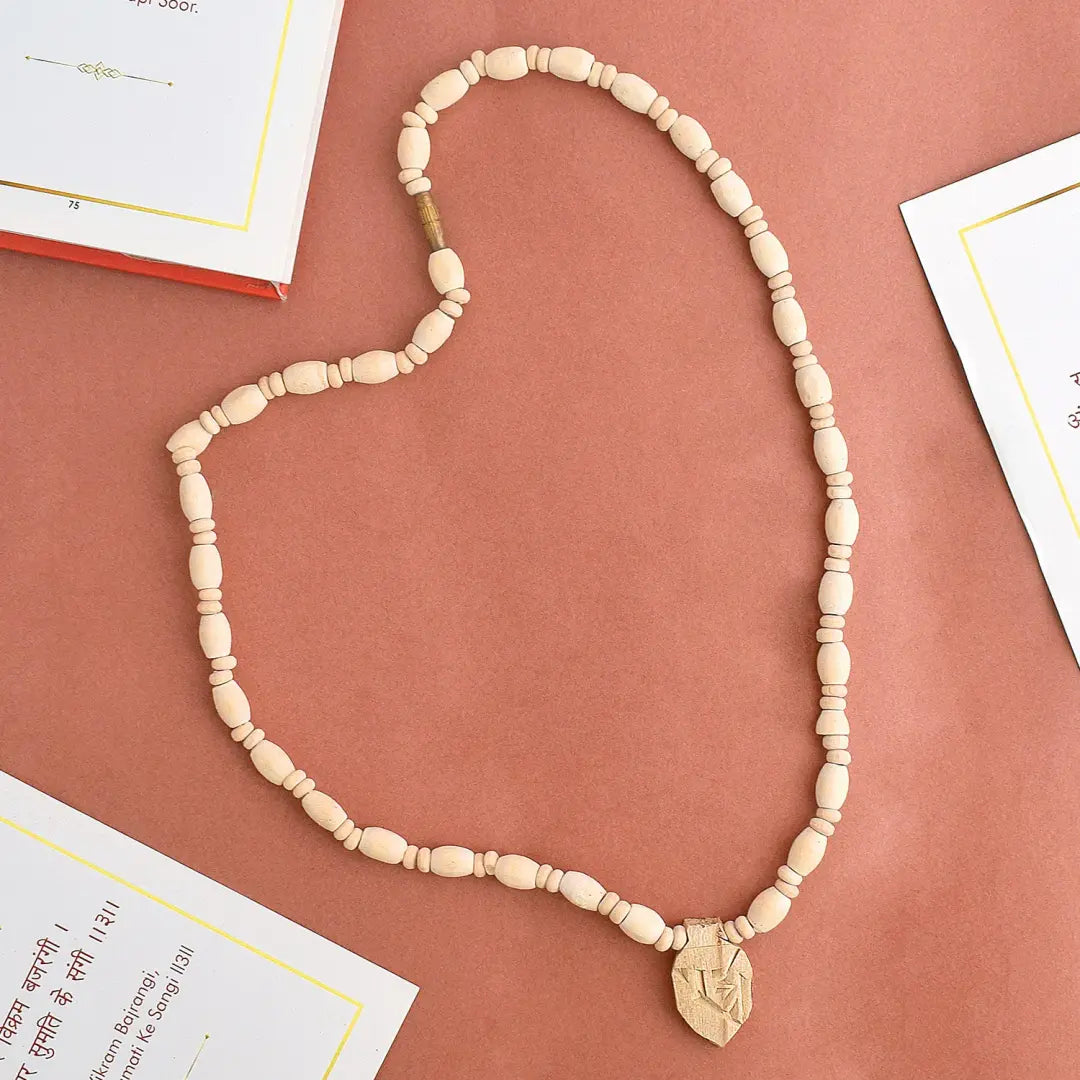 Original Tulsi Kanthi Round Beads Mala with Radha Pendent