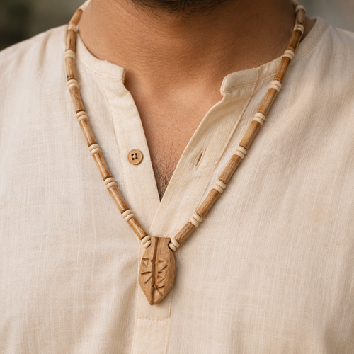 Original Tulsi Kanthi Round Beads Mala with Radha Pendent